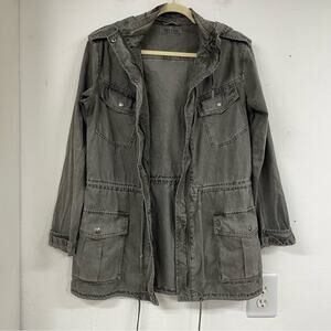 Talula Aritzia Grey Trooper Utility Jacket Womens XS Lightweight Fall Casual
